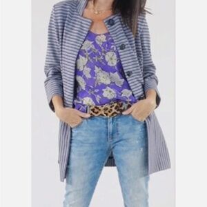 Final Price DROP 🎉 EUC Cabi Floral Purple Women's Top
